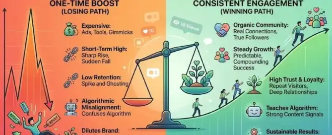 Why Consistent Engagement Outperforms One-Time Boosts on Instagram